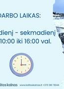 Dirba kiekvieną dieną nuo 10:00 iki 16:00 val.