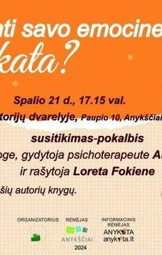 Diskusija su psichologe A. Diliene bei lektore L. Fokiene