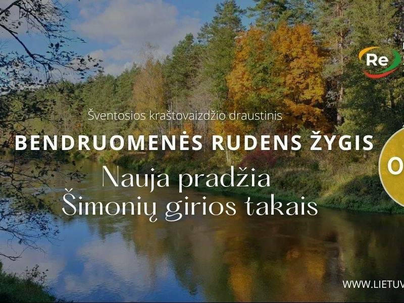 Bendruomenės rudens žygis - nauja pradžia Šimonių girios takais