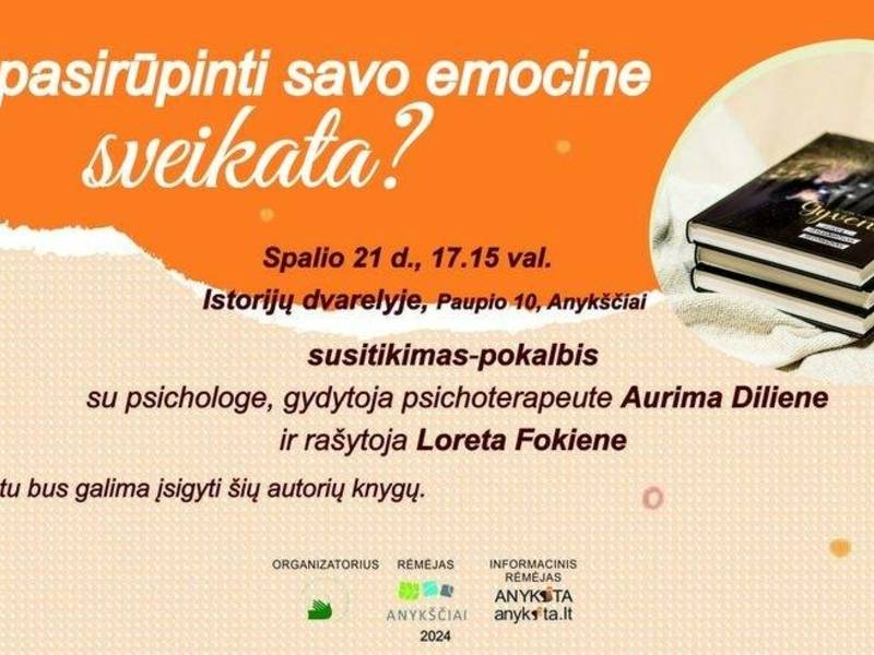 Diskusija su psichologe A. Diliene bei lektore L. Fokiene