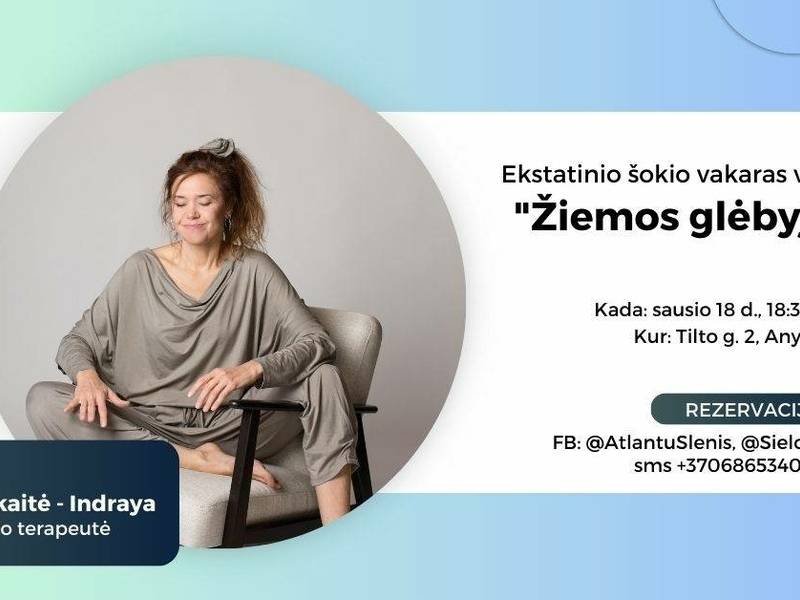 Ekstatinio šokio vakaras visiems "Žiemos glėbyje"